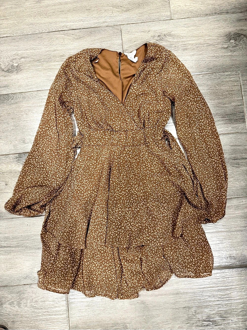 primark Animal Print Mini Dress in Brown Size XS